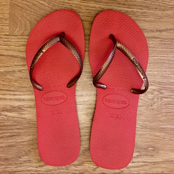 havaianas orange bronze